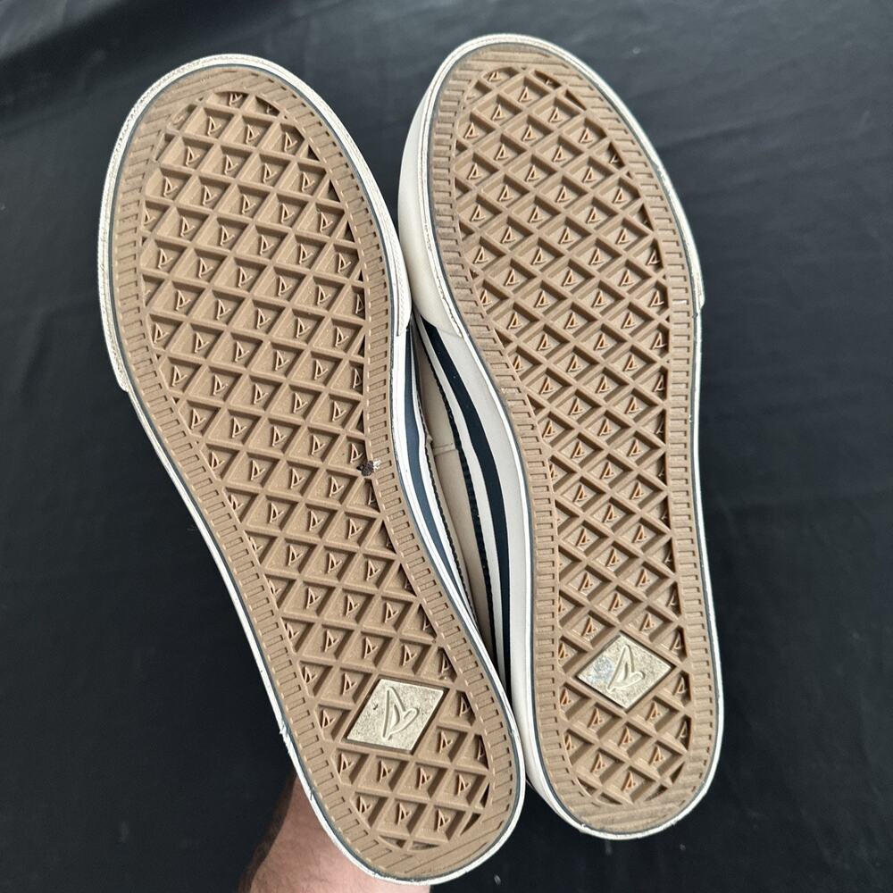Sperry Bayside Boat Loafer Shoe Women’s 9.5 Beige White Navy - BP - Picture 4 of 11